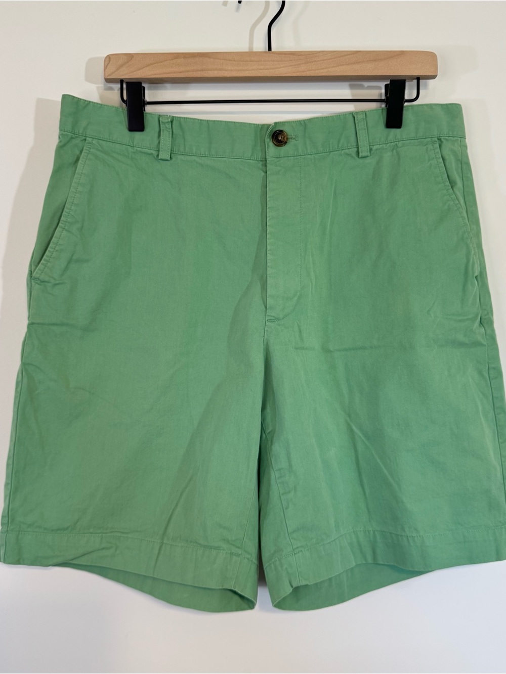 Brooks Brothers Men's Green Cotton Casual Shorts Size 35